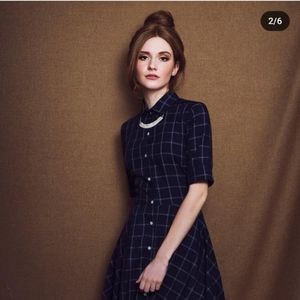 Navy plaid shirtdress by Meemoza 🇨🇦
